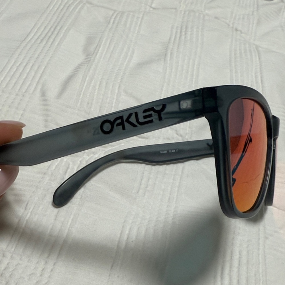 Oakley Sunglasses with Orange Lenses and Black Frame